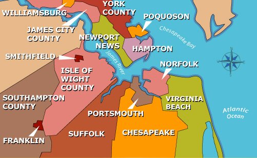 maps of virginia beach. Click on the map for